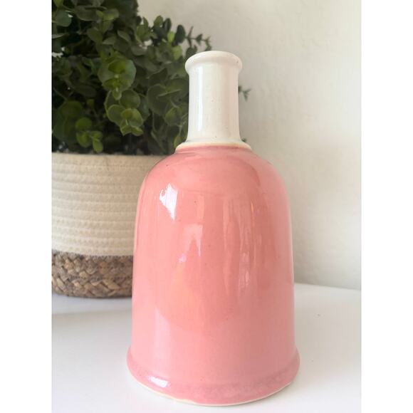Vintage 70's Franco Bucci LP Pesaro Vase Signed Italian Modernist Pink White - Picture 2 of 6